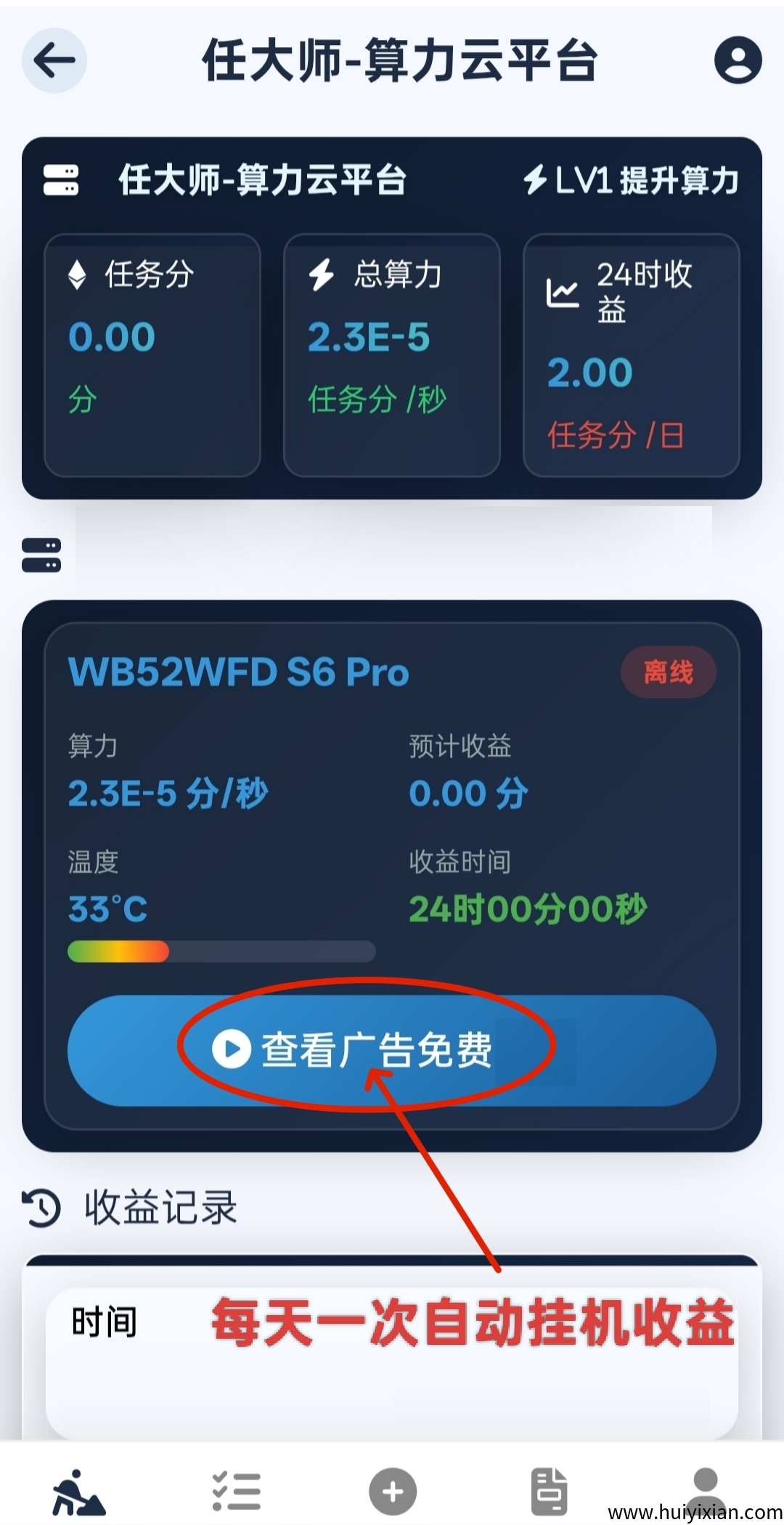 算力云褂机：全自动褂机收溢，日赚50圆-壹度创客网