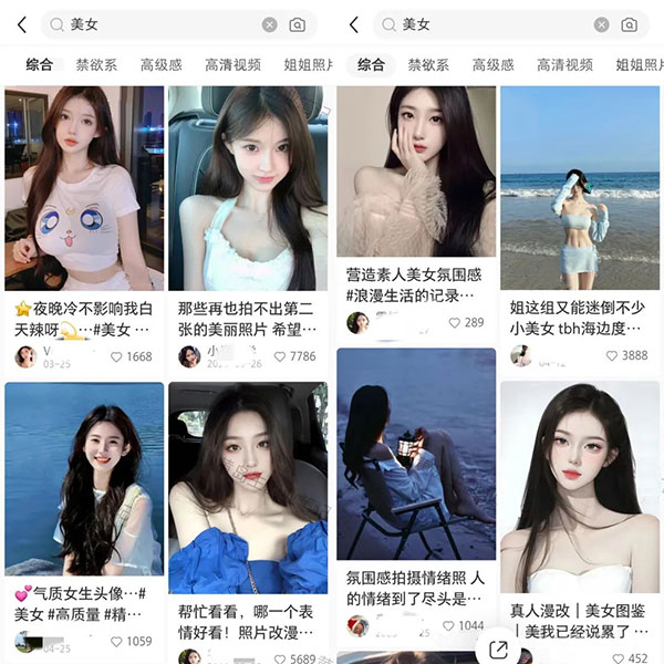 小红书气质美女套图，可矩阵长期操作-壹度创客网