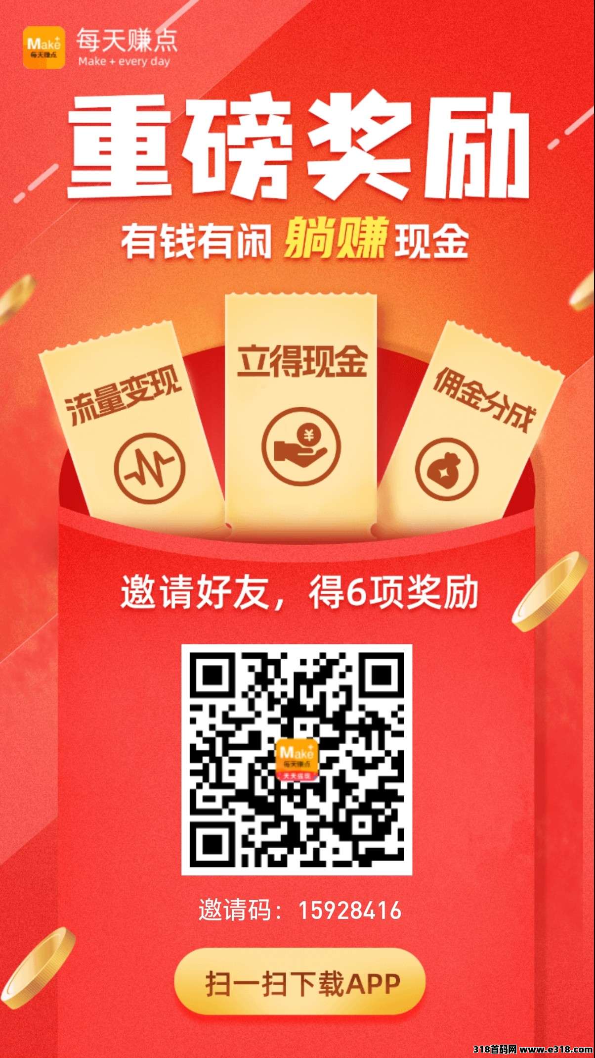 每日赚点上线，新的兼职平台每邀请一个好友得奖励-壹度创客网