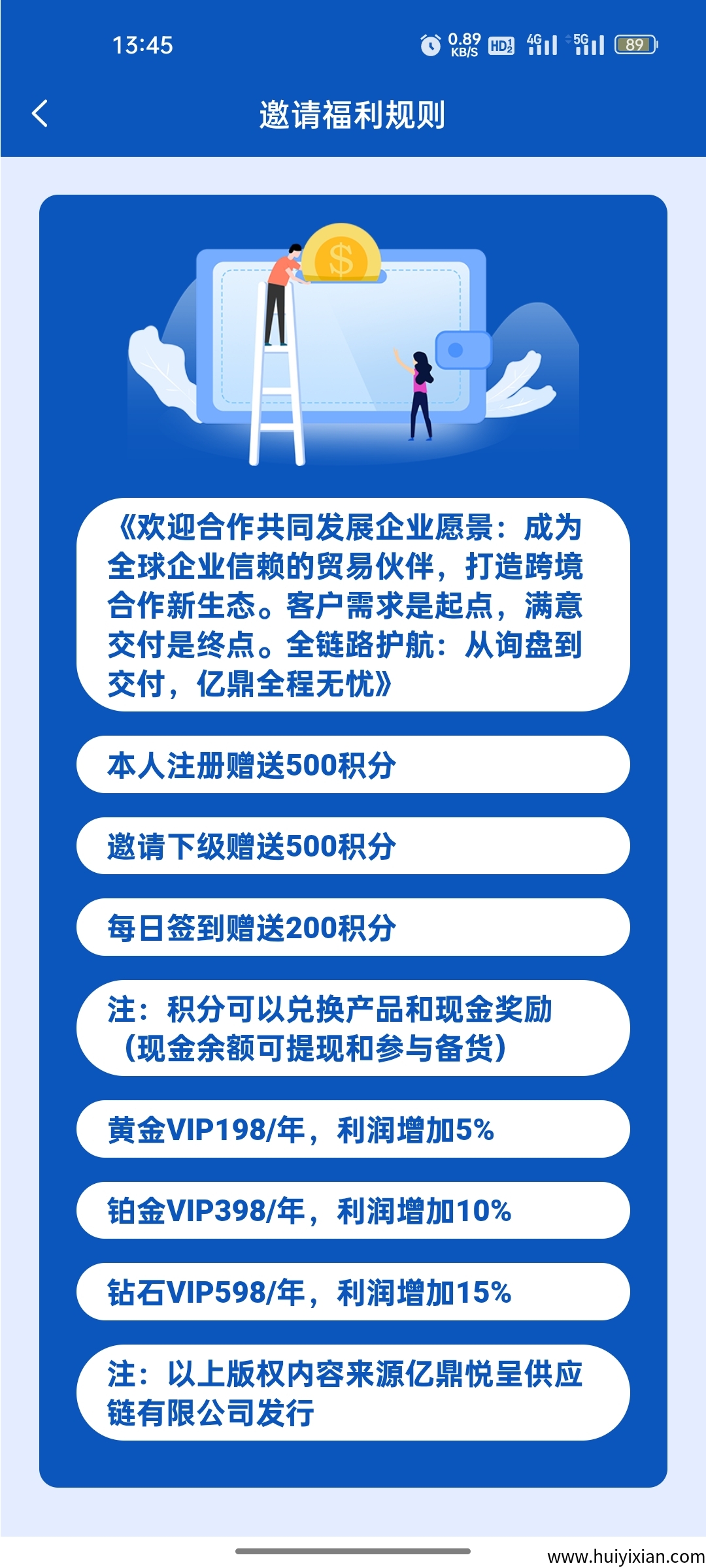 亿鼎悦呈注测送5圆，每天签到2米。-壹度创客网