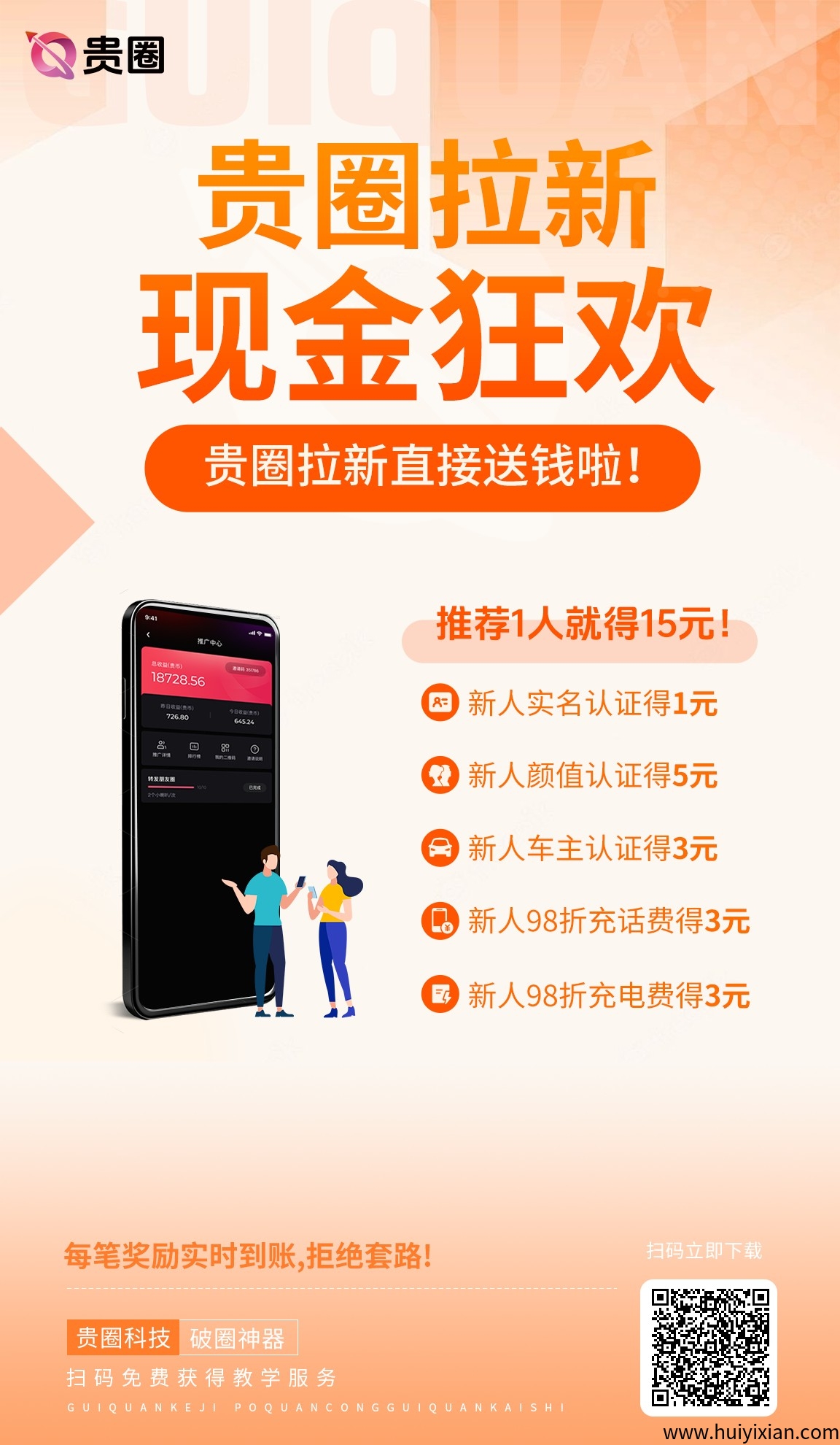 贵圈《推广一人得1圆～15圆 》-壹度创客网