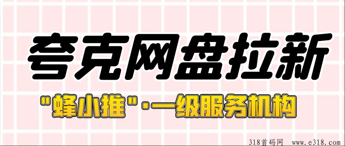 蜂小推，夸克网盘拉新全知道，官方服务商平台攻略分享-壹度创客网