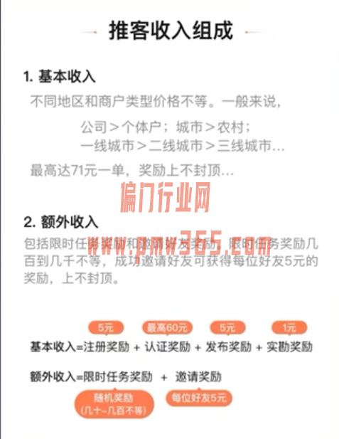地推拉新赚取佣金的58推客项目-壹度创客网